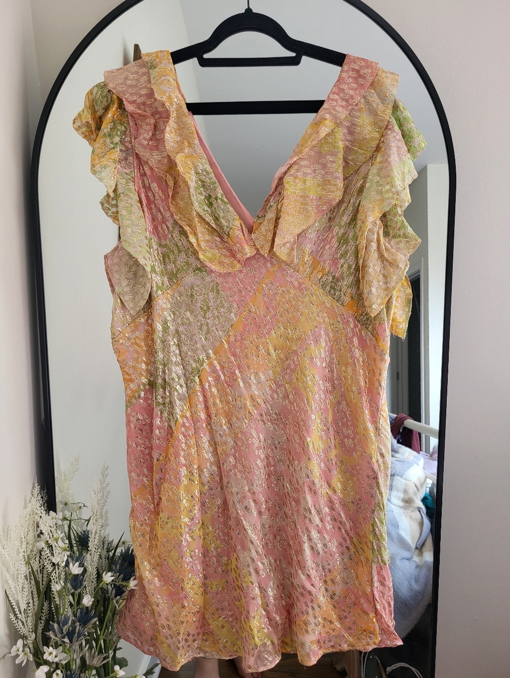 Pink & Orange Boho Mini Tilda Dress - Picture 4 of 7